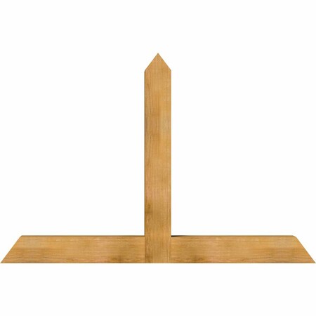 Ekena Millwork Portland Rough Sawn Timber Gable Bracket, Western Red Cedar, 72"W x 48"H x 6"D x 6"F, 16/12 Pitch GBW072X48X0606POR00RWR